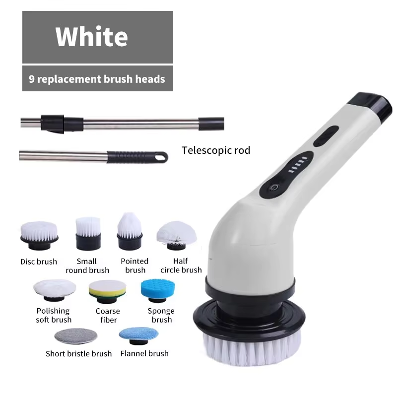 Kitchen Gadgets Useful - 9-in-1 Electric Cleaning Brush Electric Spin
