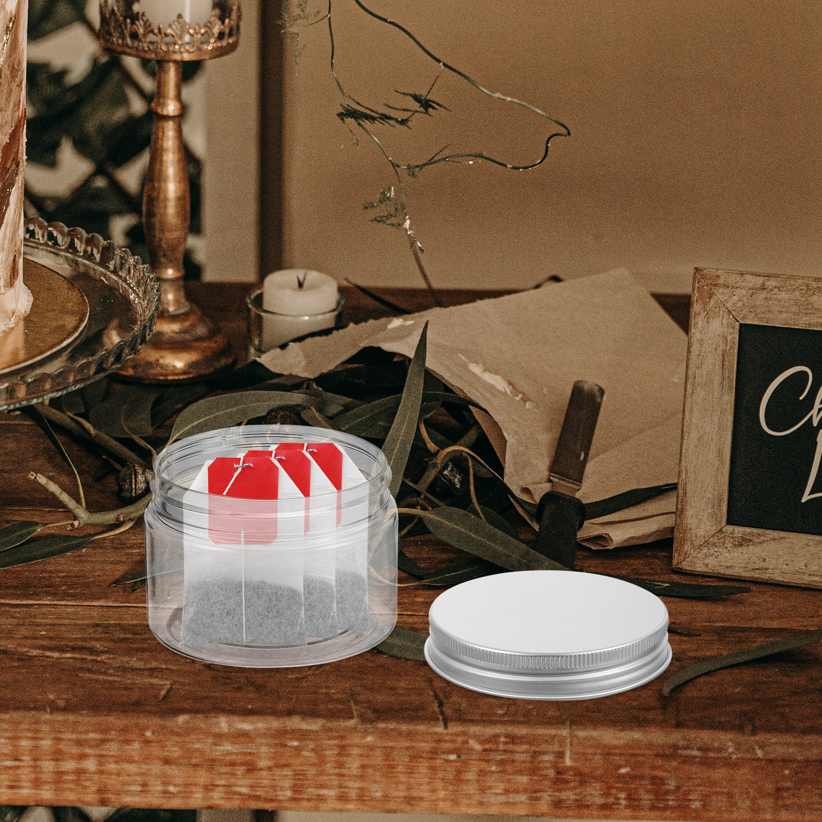 Food Storage Containers - 10Pcs Clear Airtight Food Jar Food