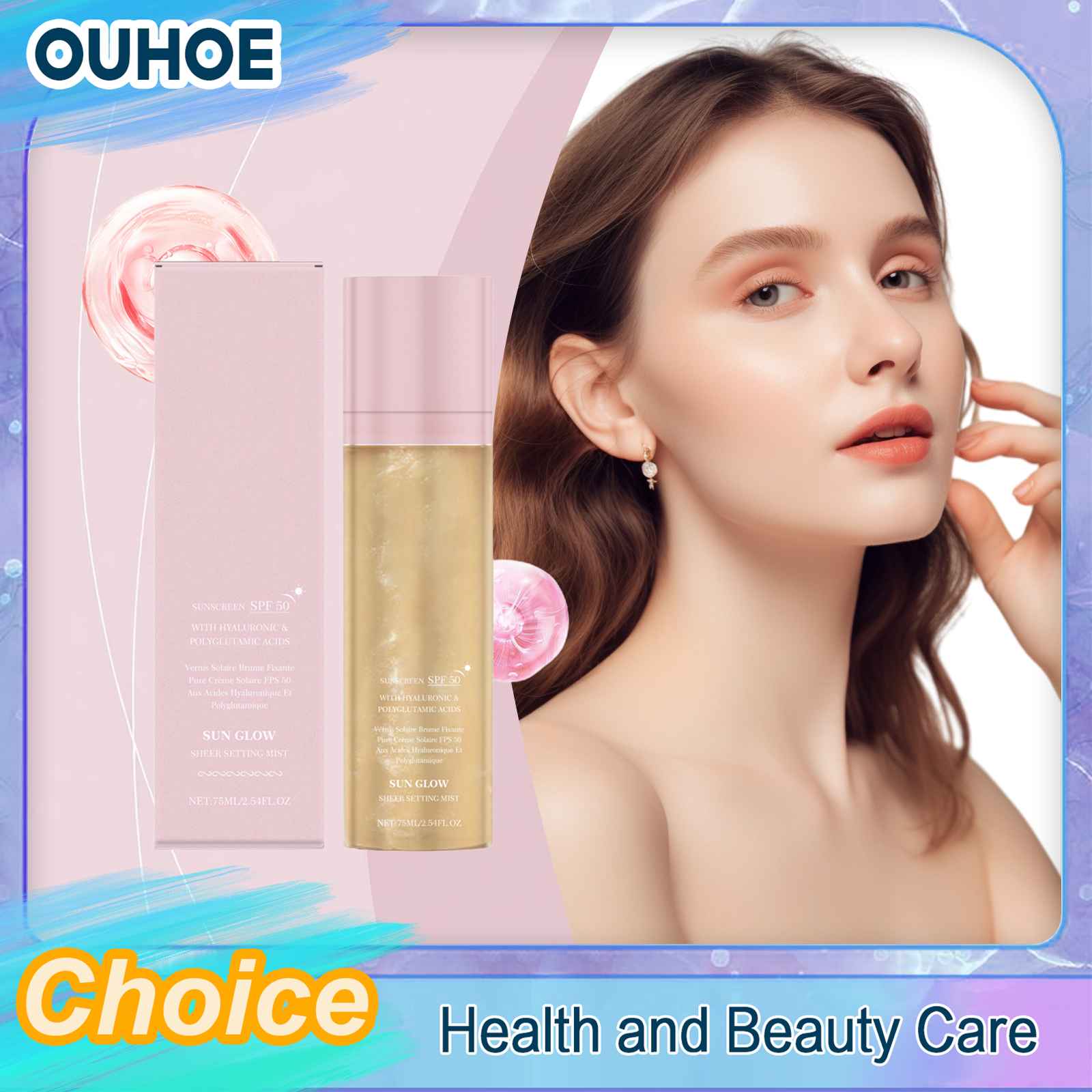 Oil Mister Spray Bottle - Makeup Setting Spray Spf 50+ Sun