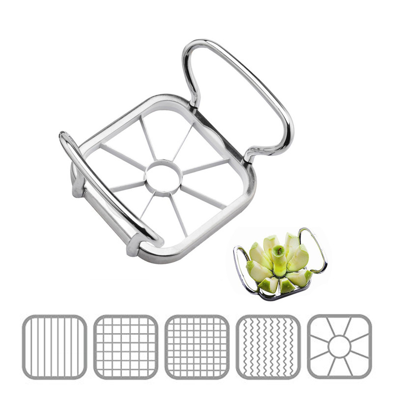 Potato Masher Ricer - LMETJMA 5 in 1 Apple Cutter