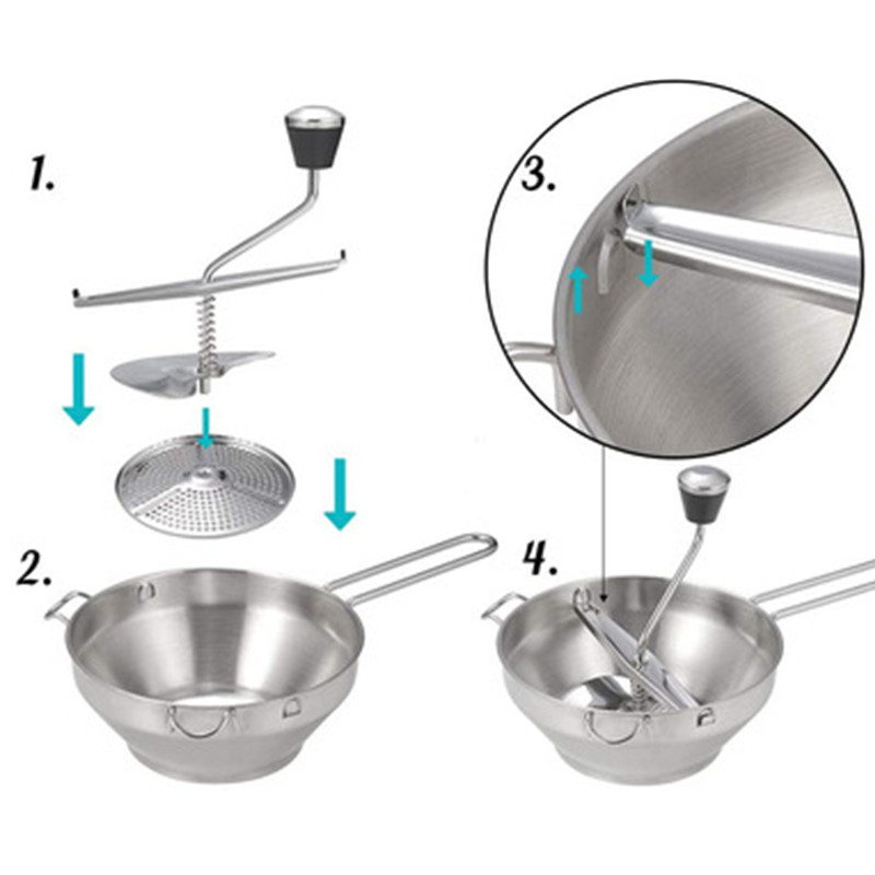 Multifunctional Food Mill Stai - Potato Masher Ricer บทวิจารณ์และราคา