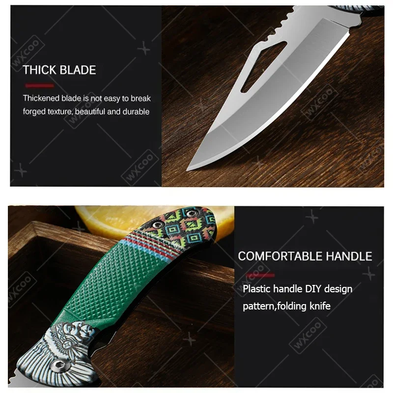WXCOO Folding Knife Stainless  - Kitchen Gadgets Sale บทวิจารณ์และราคา
