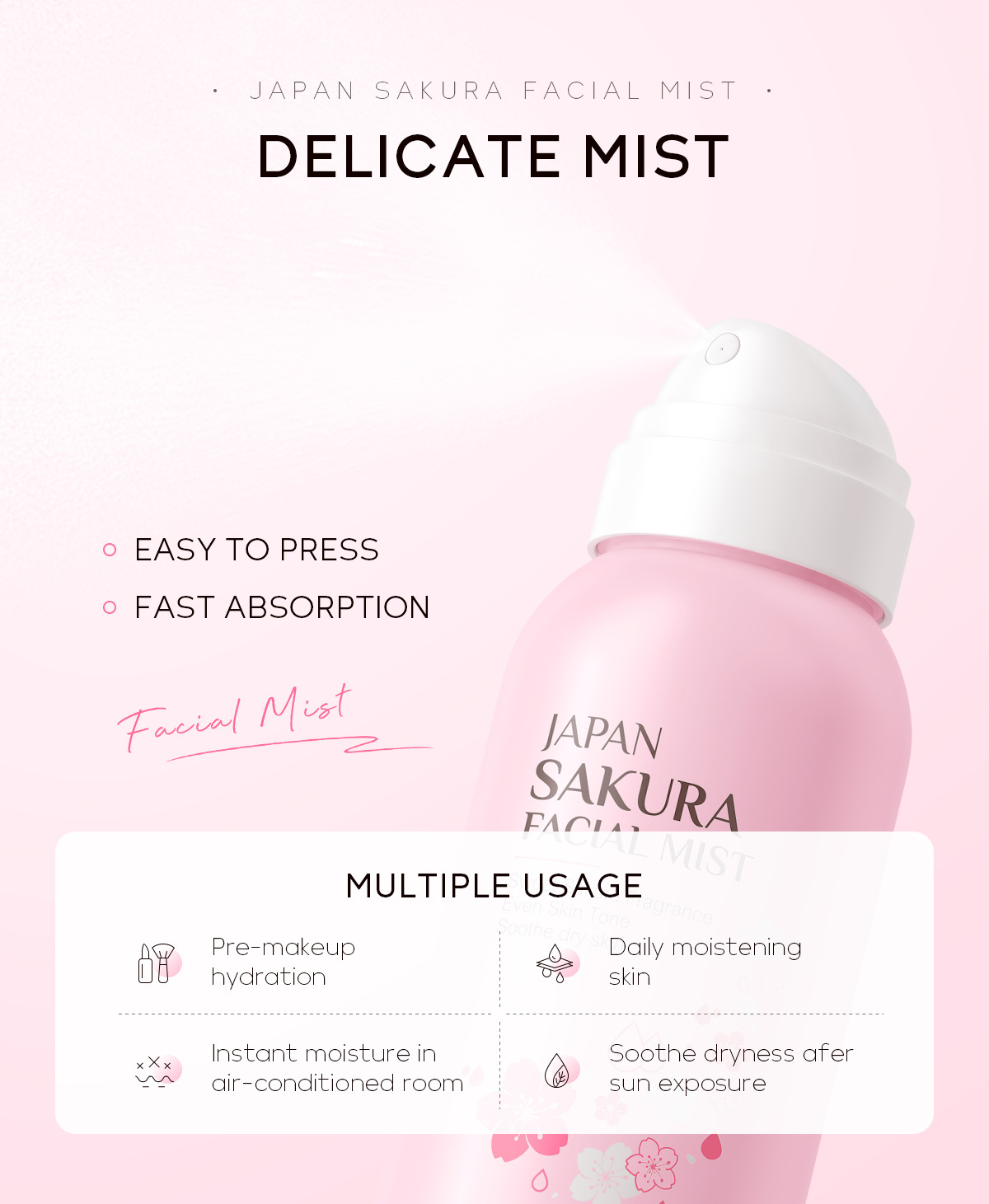 LAIKOU Sakura Facial Mist Brig - Oil Mister Spray Bottle บทวิจารณ์และราคา