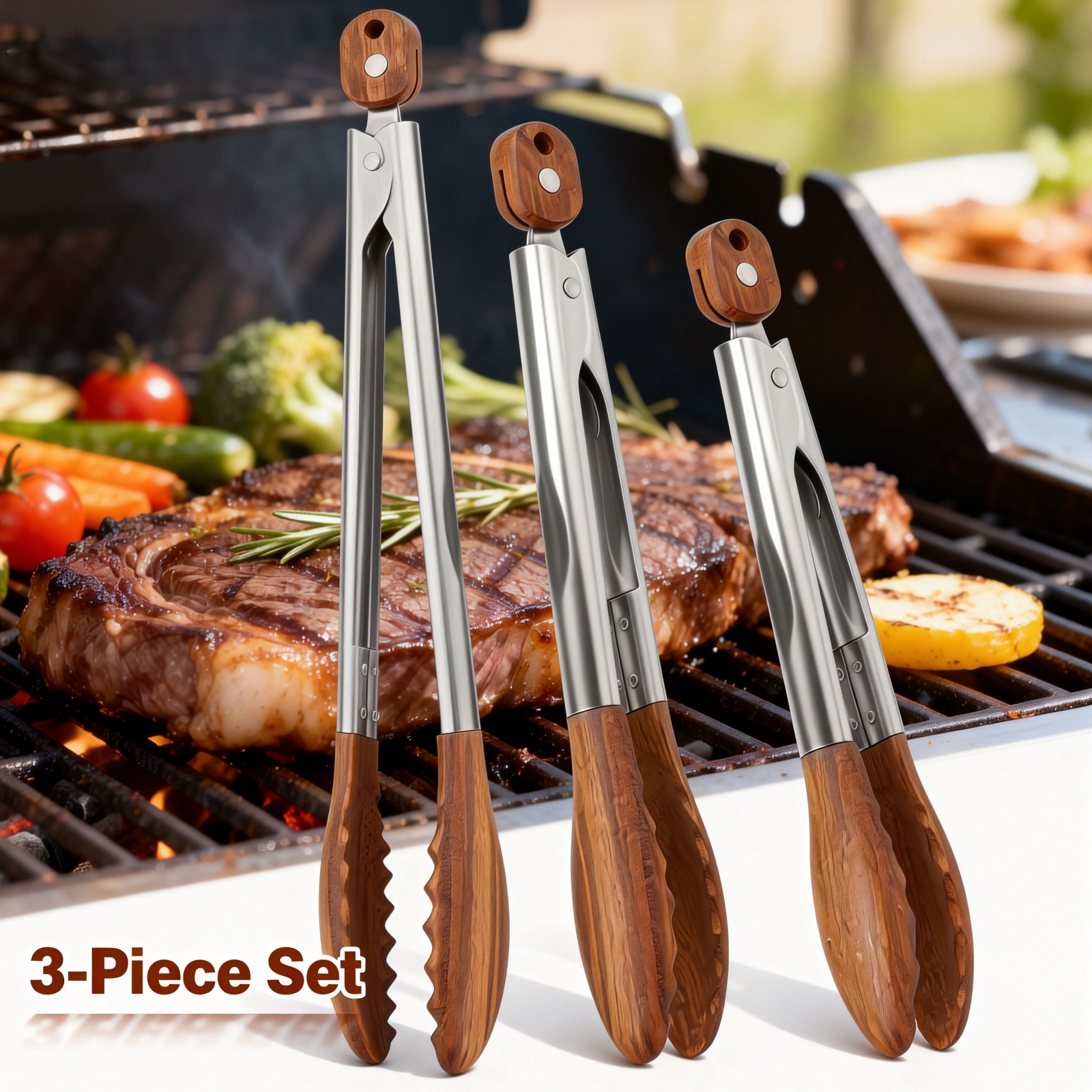 2/3 Pcs Food Tongs Walnut Wood - Kitchen Gadgets Sale บทวิจารณ์และราคา