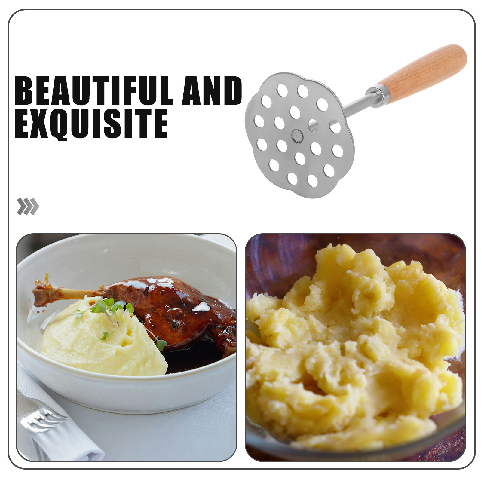 Stainless Steel Potato Masher  - Potato Masher Ricer บทวิจารณ์และราคา