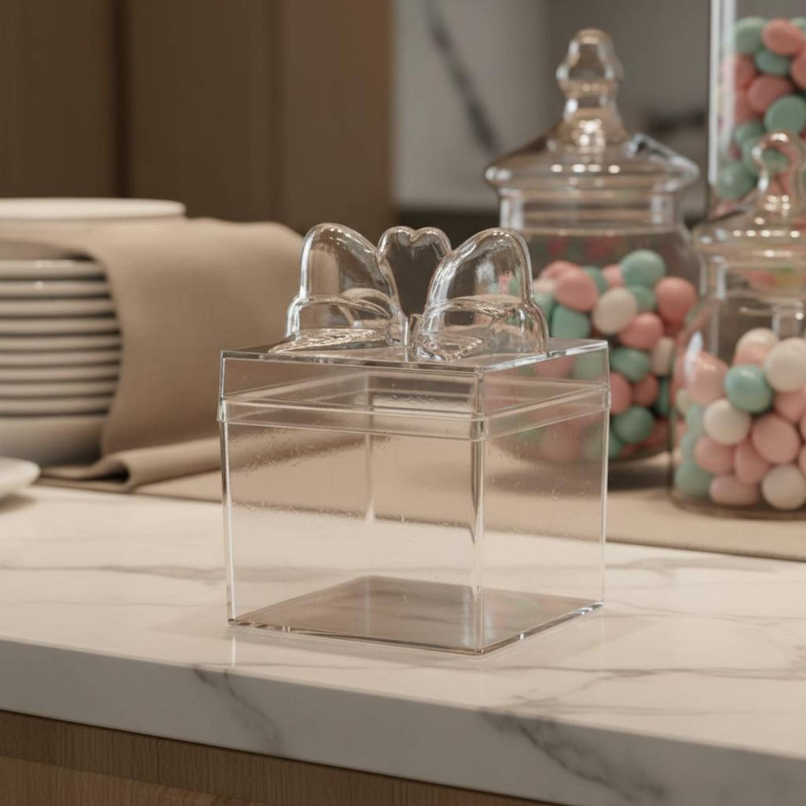 Clear Plastic Candy Box with R - Food Storage Containers บทวิจารณ์และราคา