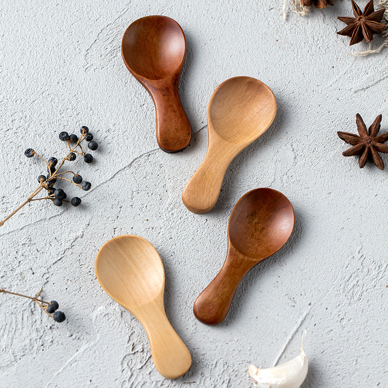 4Pcs Mini Wooden Spoons Small  - Kitchen Gadgets For Small Kitchens บทวิจารณ์และราคา