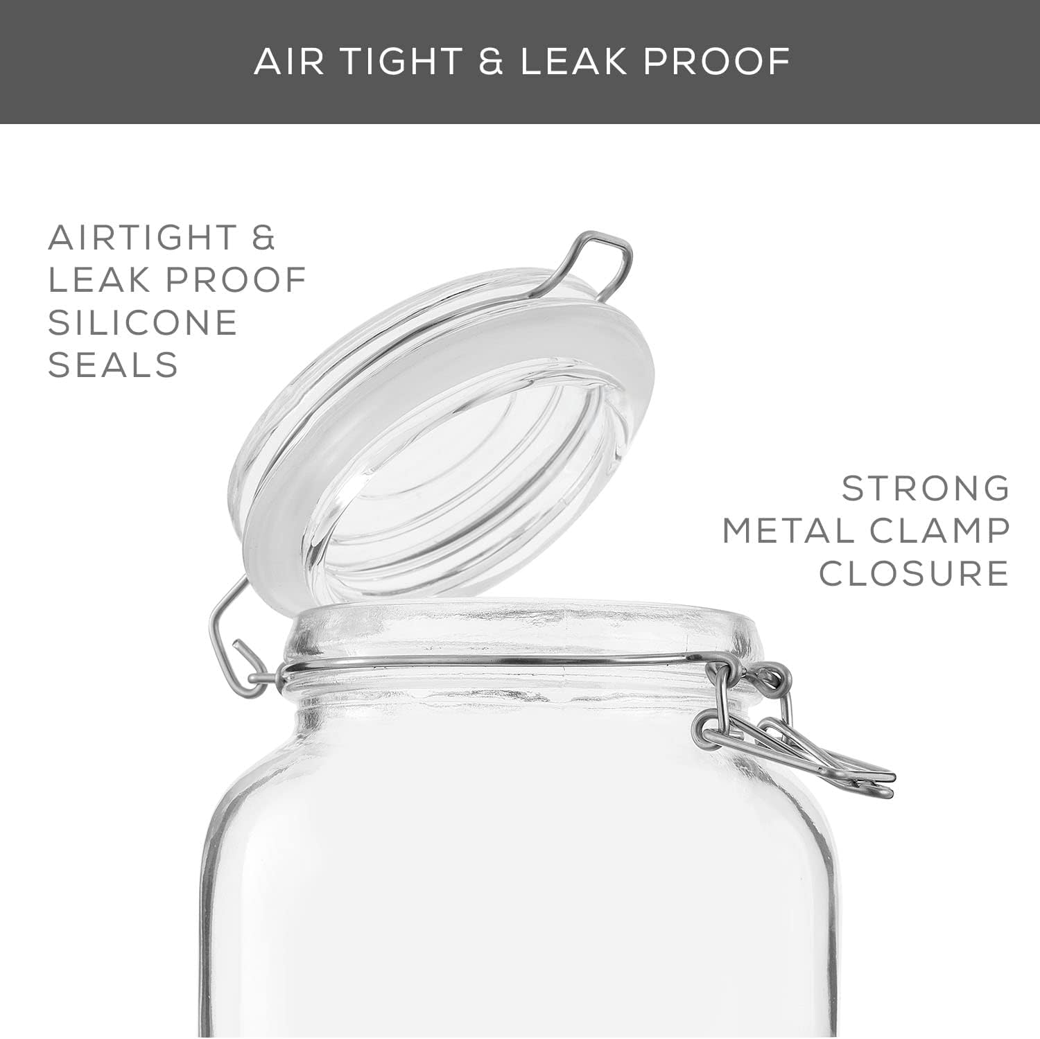 Airtight Glass Jars with Lids  - Food Storage Containers บทวิจารณ์และราคา