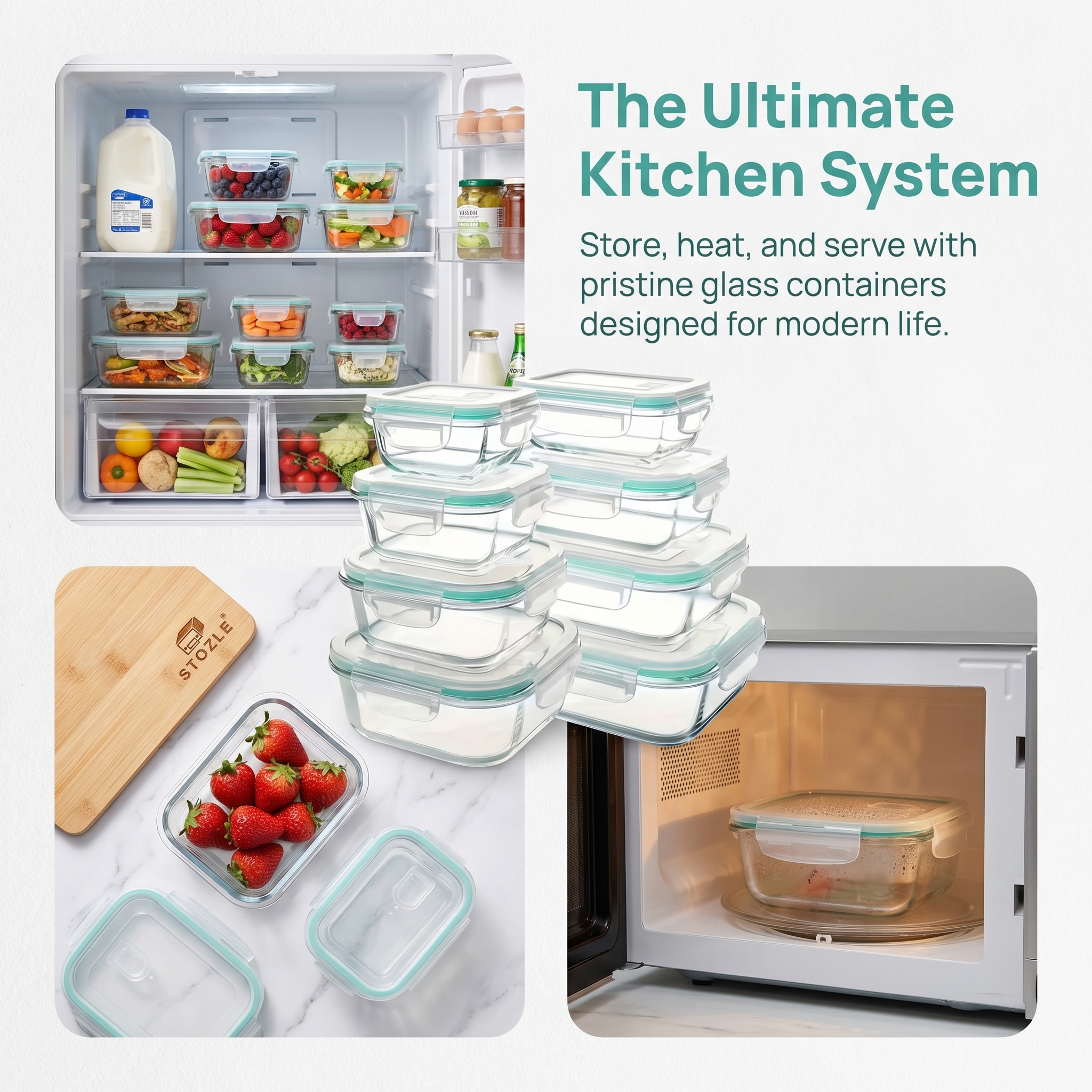 A set of 8 food storage contai - Food Storage Containers บทวิจารณ์และราคา