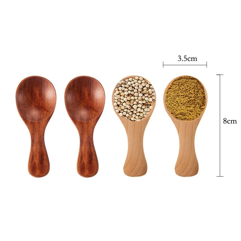 4Pcs Mini Wooden Spoons Small  - Kitchen Gadgets For Small Kitchens บทวิจารณ์และราคา