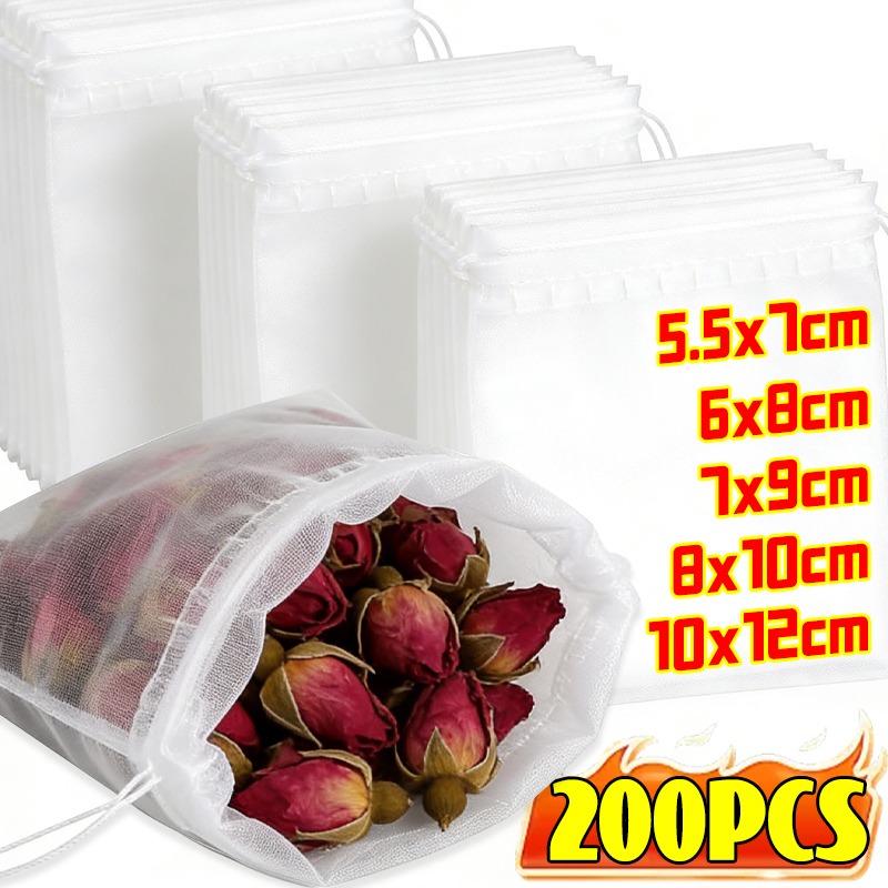 200/50Pcs Nylon Tea Bags Small - Kitchen Gadgets Sale บทวิจารณ์และราคา