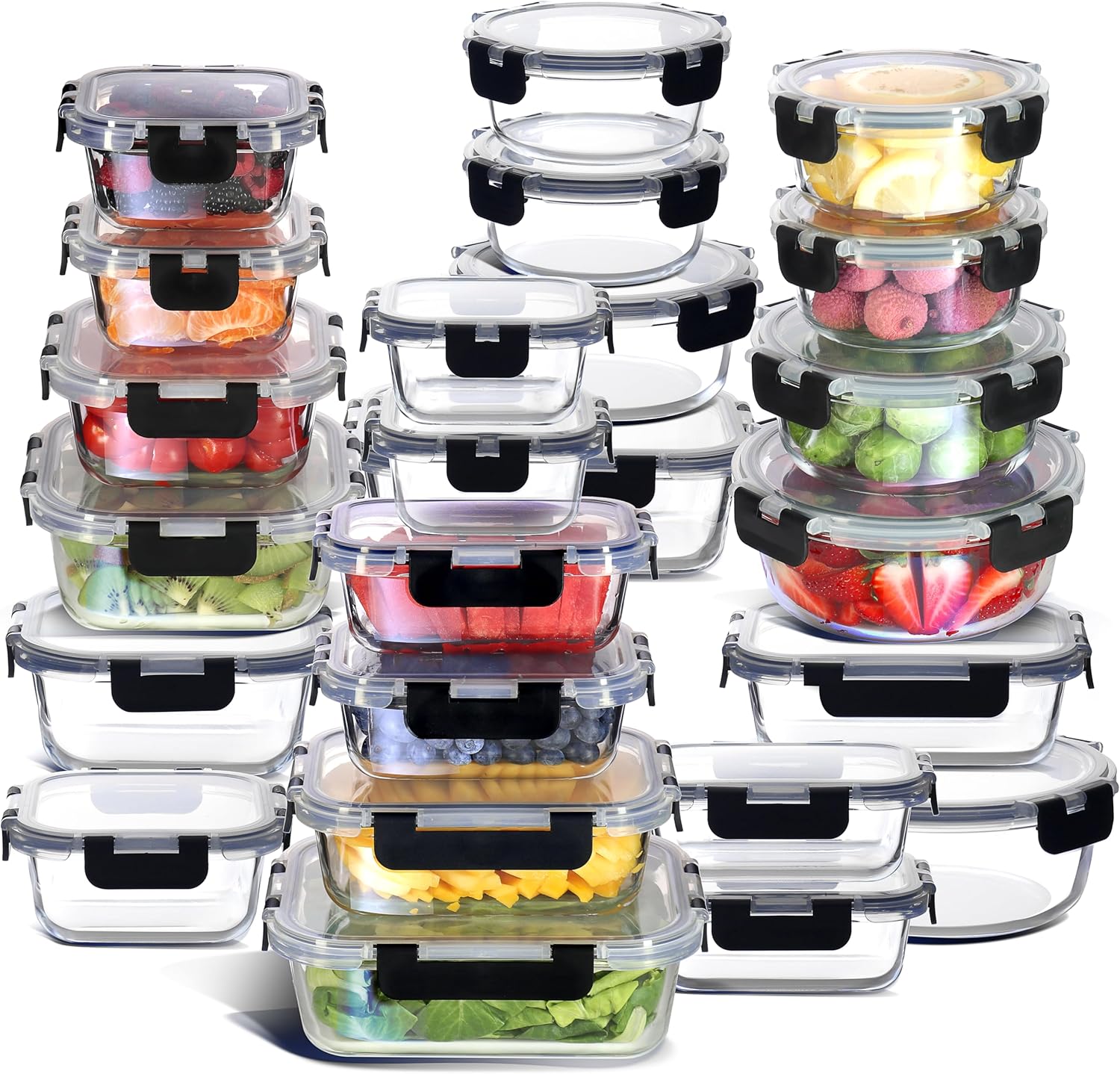 48-Piece Glass Food Storage Co - Food Storage Containers บทวิจารณ์และราคา