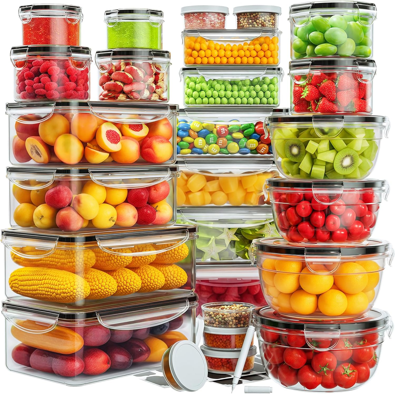 52 PCS Food Storage Containers - Food Storage Containers บทวิจารณ์และราคา