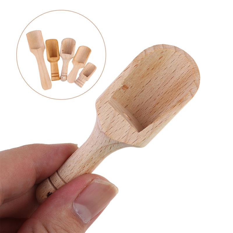 5pcs Mini Salt Shovels Wooden  - Kitchen Gadgets For Small Kitchens บทวิจารณ์และราคา