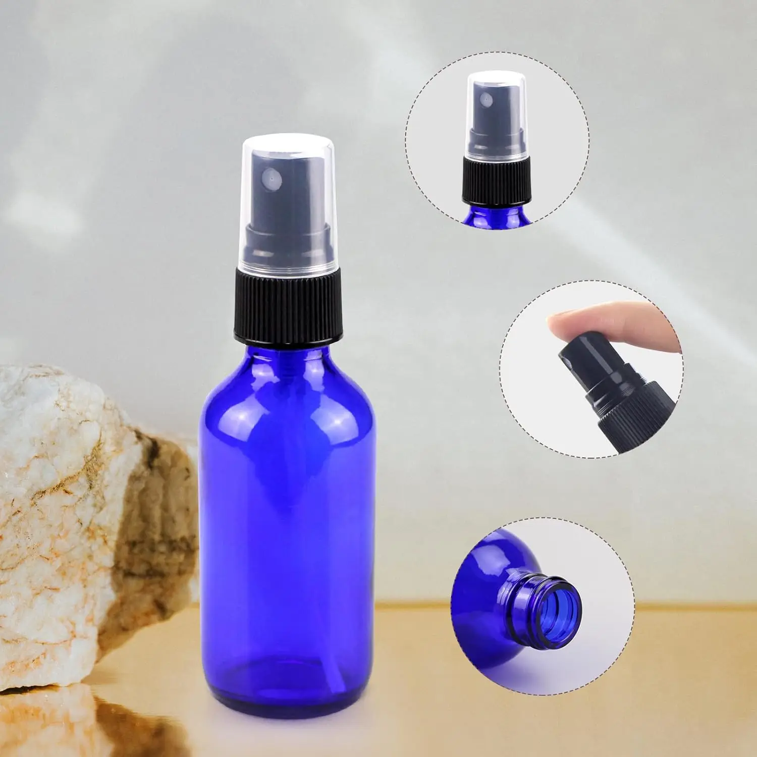 1 Piece 5ml /100ml Blue Glass  - Oil Mister Spray Bottle บทวิจารณ์และราคา