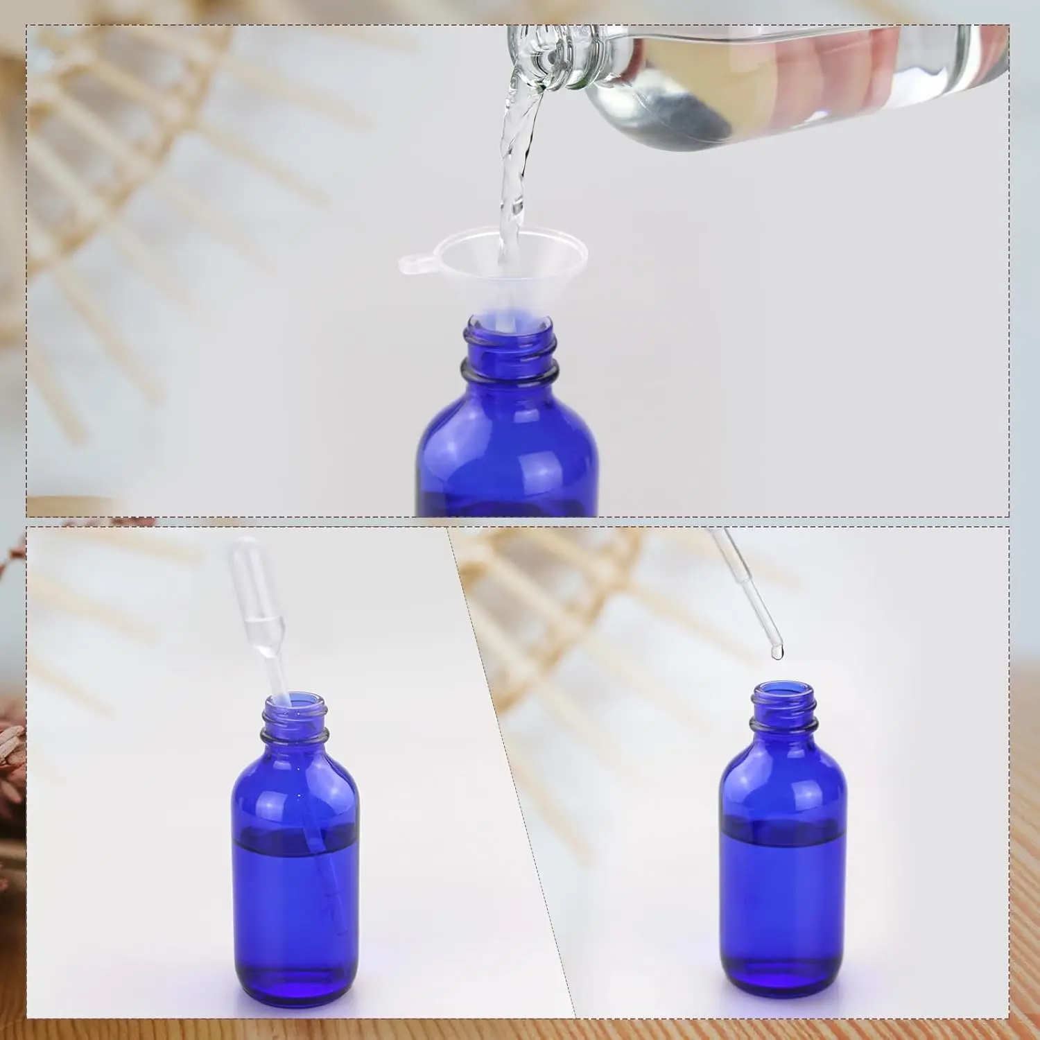 1 Piece 5ml /100ml Blue Glass  - Oil Mister Spray Bottle บทวิจารณ์และราคา