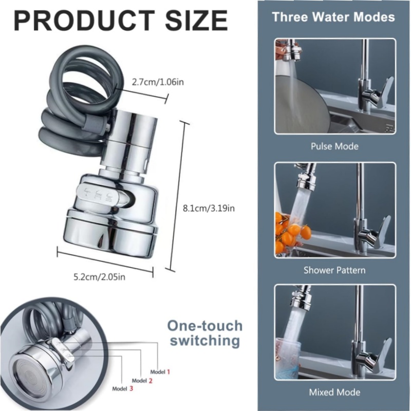 New 3 Modes Sink Faucet 360 De - Kitchen Gadgets Youtube บทวิจารณ์และราคา