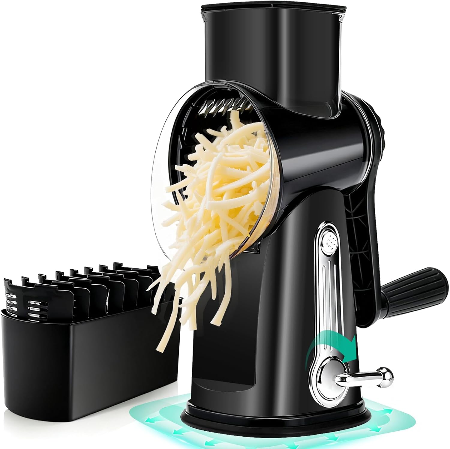 Rotary Cheese Grater with 5 Bl - Kitchen Gadgets Useful บทวิจารณ์และราคา
