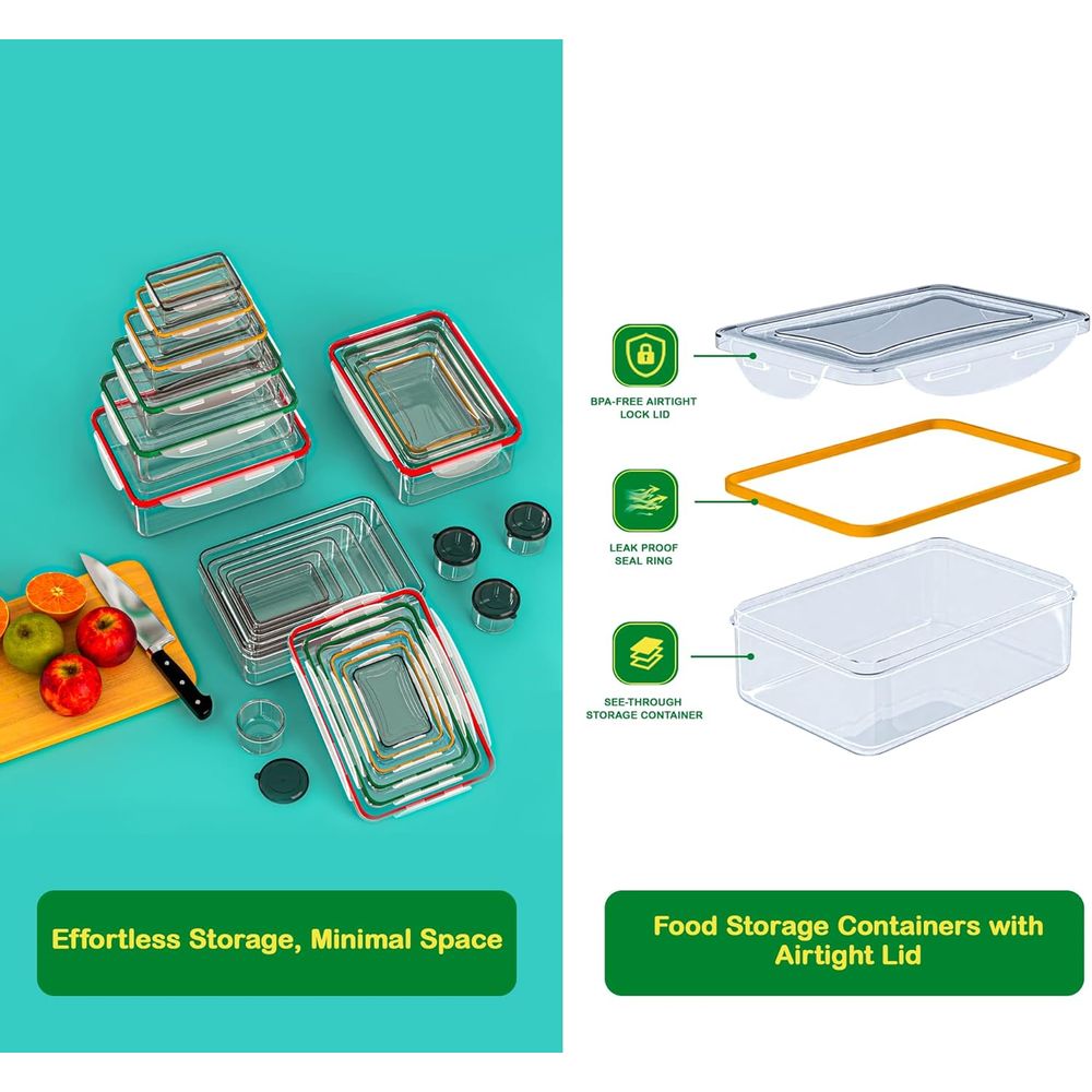 70 Pcs Large Food Storage Cont - Food Storage Containers บทวิจารณ์และราคา